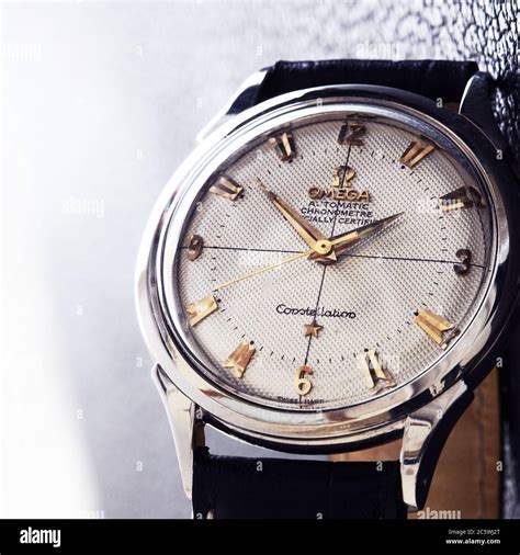 1950s gold omega watch|1950s omega constellation.